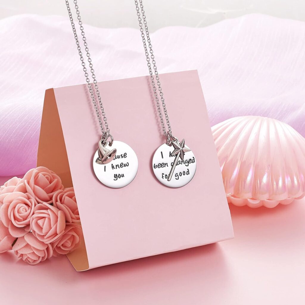 Melix Home Wicked the Musical Necklace Because I Knew You I Have Been Changed for Good Gifts for Sister Friendship BFF Gifts Necklace Set of 2 Melix Home Wicked the Musical Necklace Because I Knew You I Have Been Changed for Good Gifts for Sister Friendship BFF Gifts Necklace Set of 2