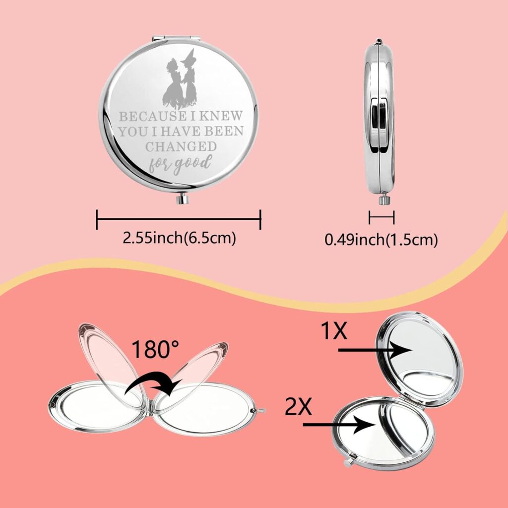 TIIMG Musical Lover Gift for Best Friend Because I Knew You I Have Been Changed for Good Compact Mirror (Because I Knew) TIIMG Musical Lover Gift for Best Friend Because I Knew You I Have Been Changed for Good Compact Mirror (Because I Knew)