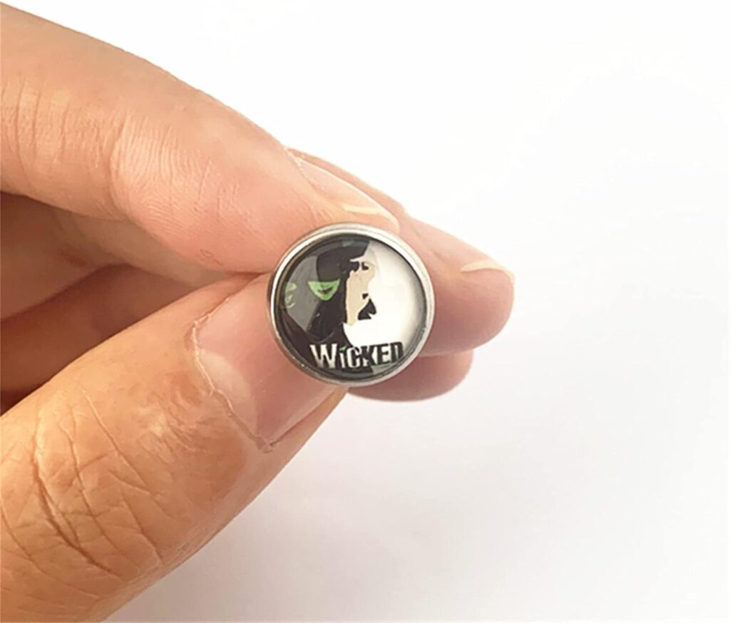 Broadway Wicked Music Earrings, Anime Cartoon Metal Earrings, TV Movies Gifts for Women, Men, Girls and Boys Broadway Wicked Music Earrings, Anime Cartoon Metal Earrings, TV Movies Gifts for Women, Men, Girls and Boys